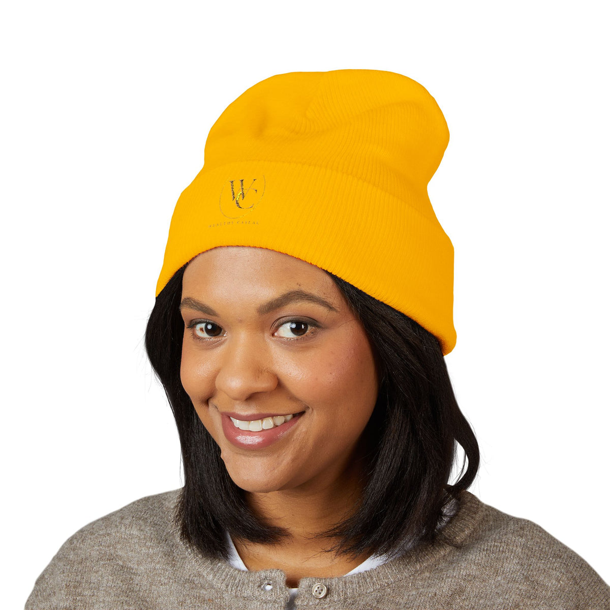Embroidered Minimalist Cuffed Beanie