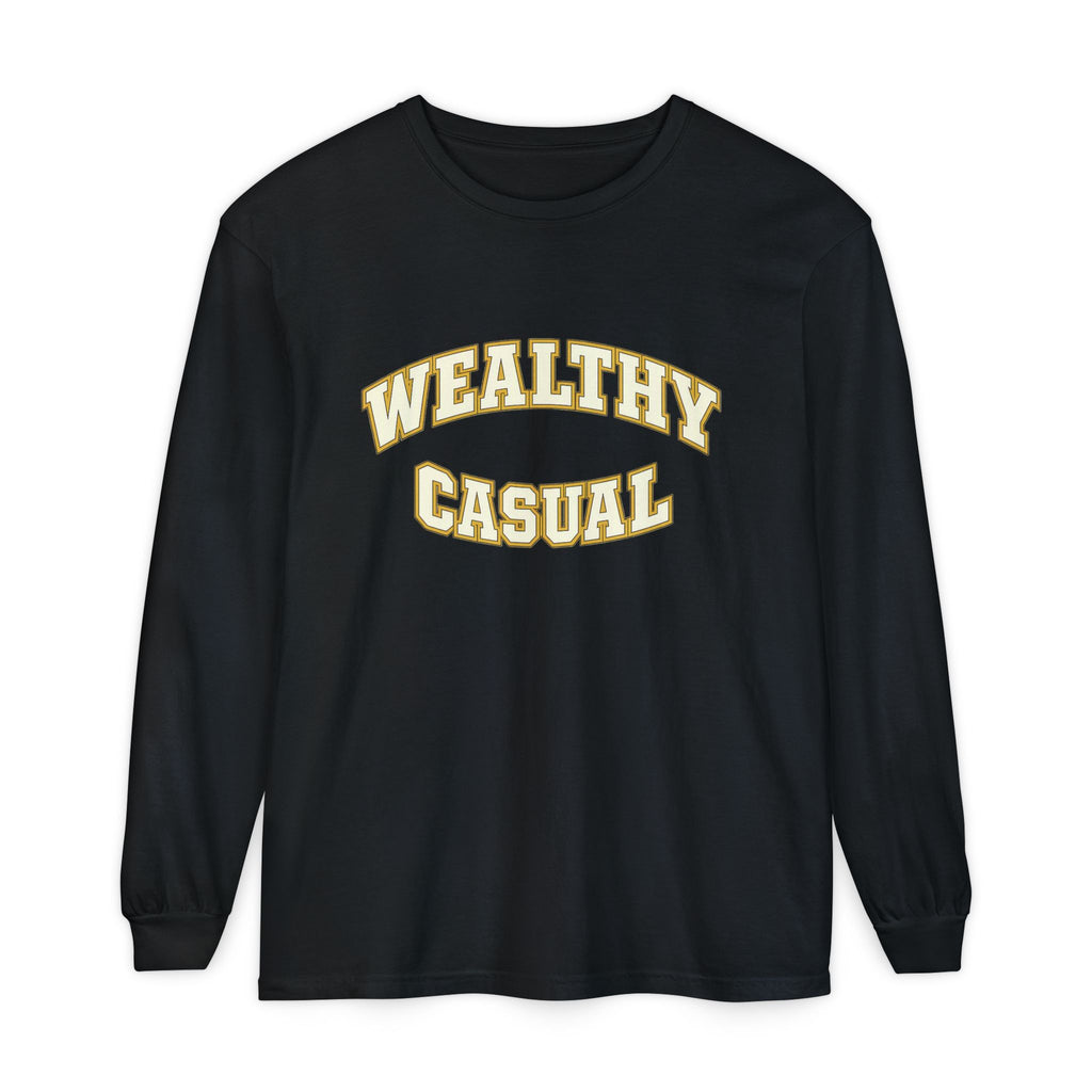Printed Wealthy Casual Long Sleeve T-Shirt