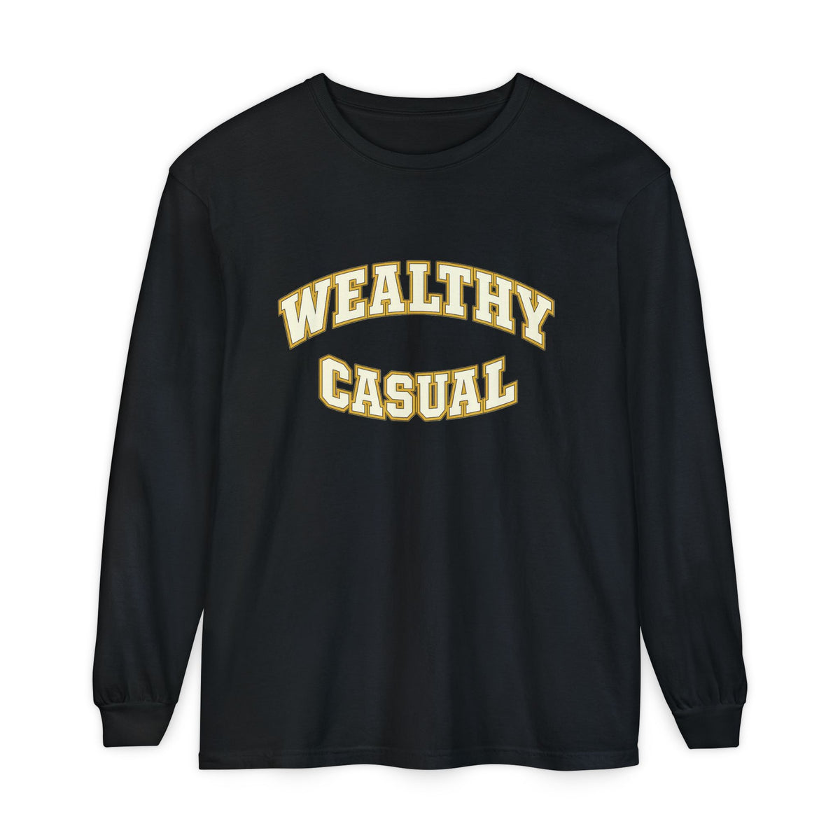 Printed Wealthy Casual Long Sleeve T-Shirt