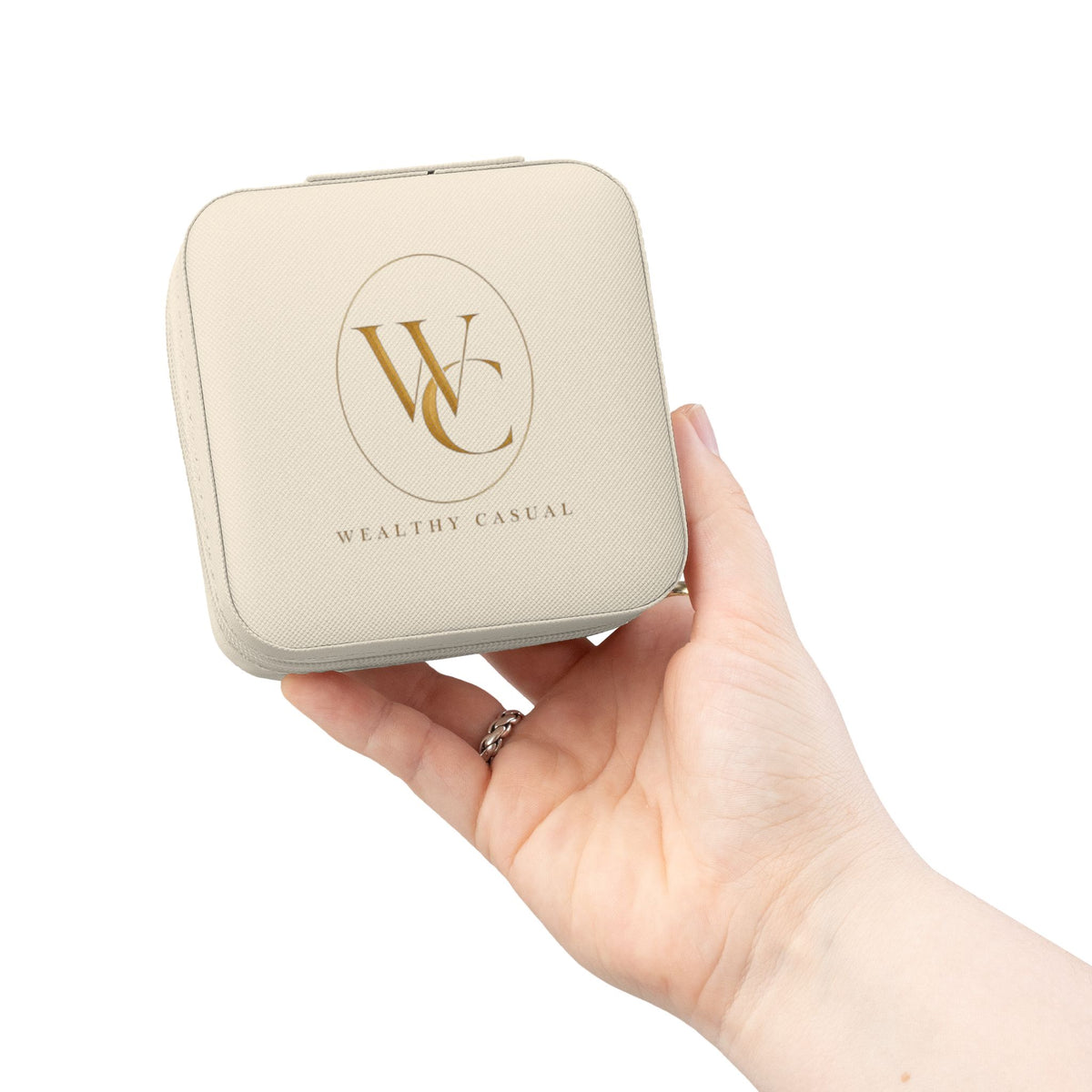 Minimalist Jewelry Travel Case with Ring and Earring Compartments