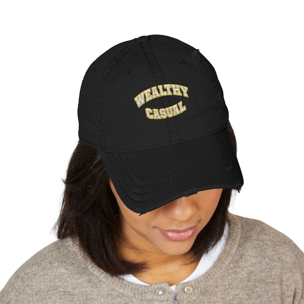 Wealthy Casual Distressed Hat