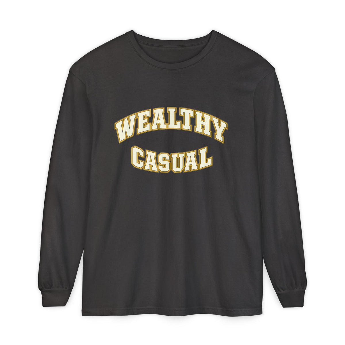 Printed Wealthy Casual Long Sleeve T-Shirt