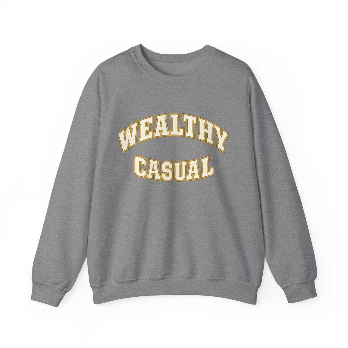 Embroidered Wealthy Casual Text Sweatshirt