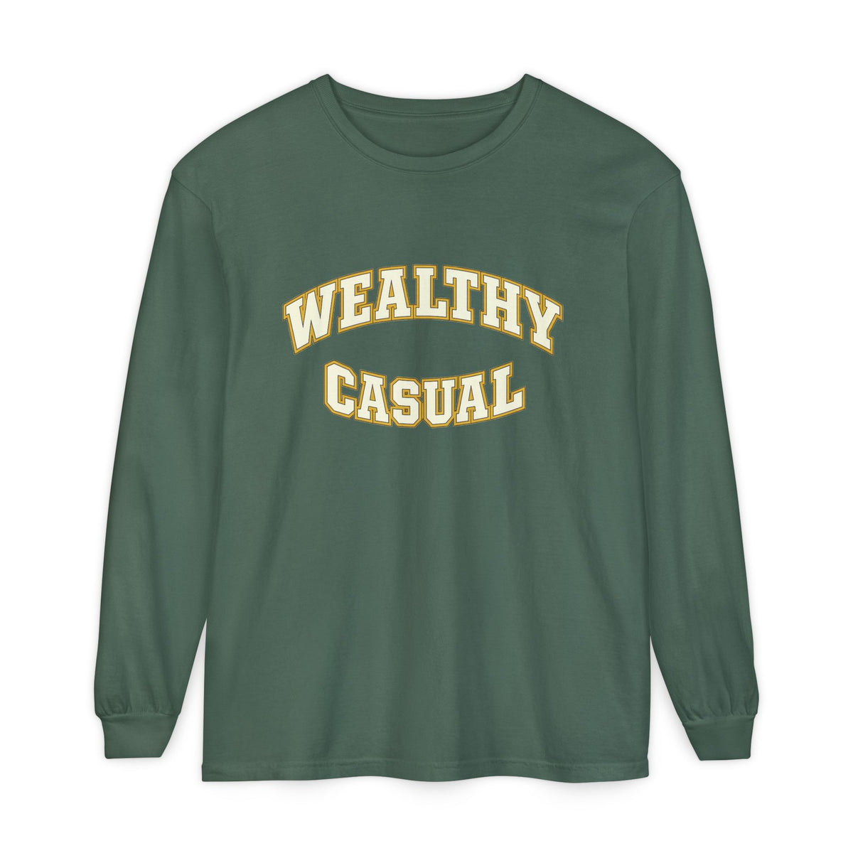 Printed Wealthy Casual Long Sleeve T-Shirt