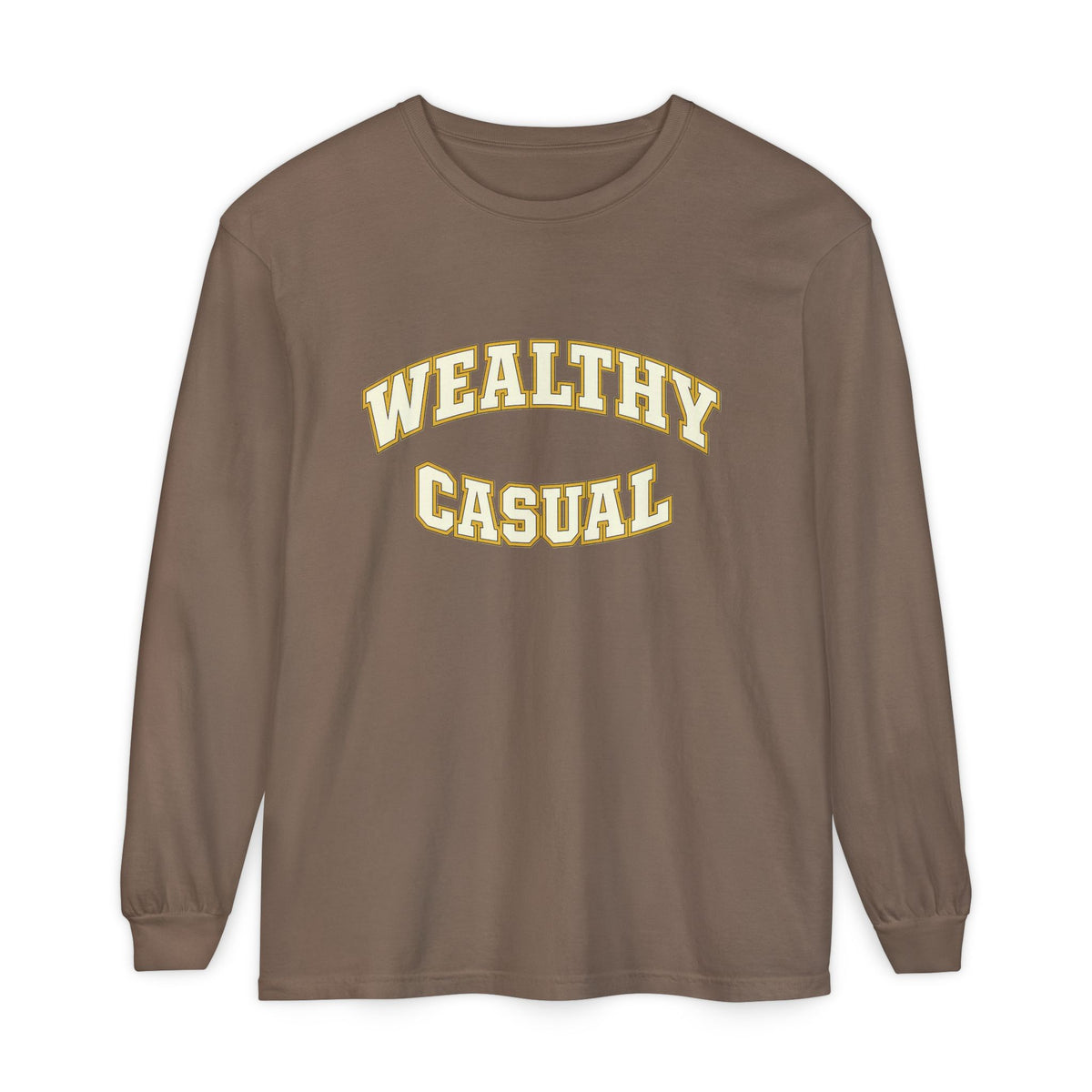 Printed Wealthy Casual Long Sleeve T-Shirt