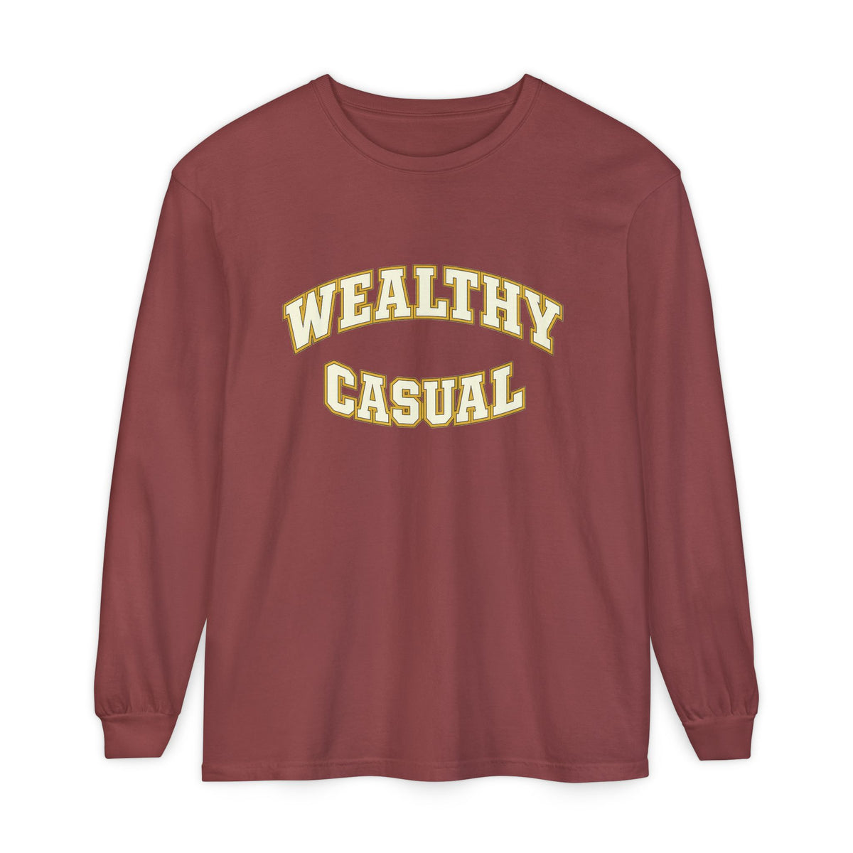 Printed Wealthy Casual Long Sleeve T-Shirt