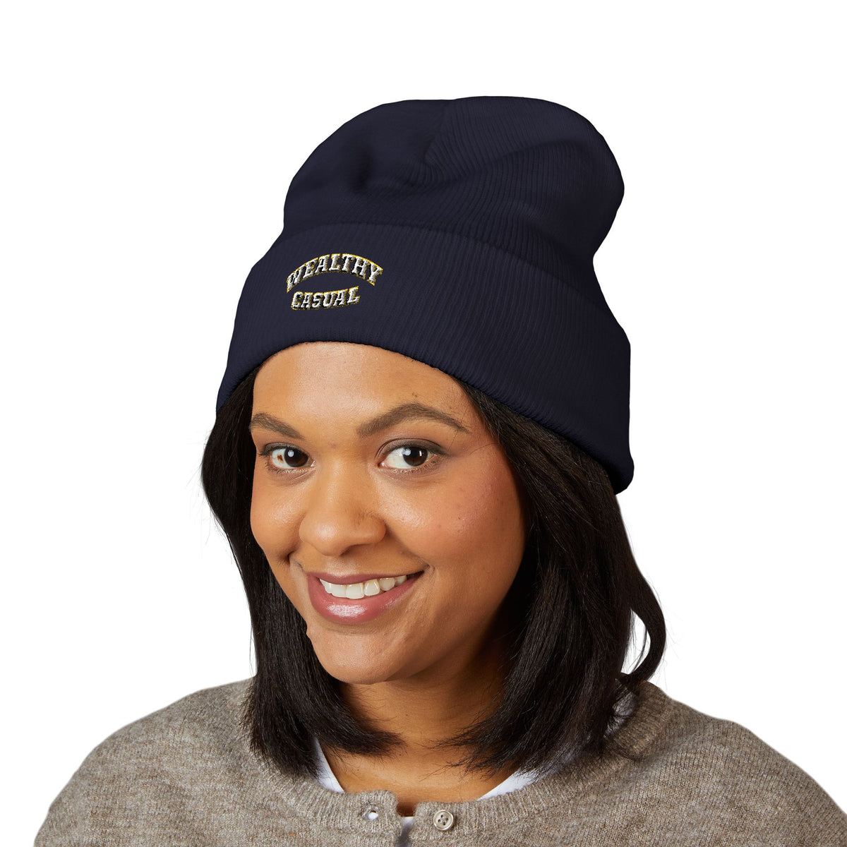 Embroidered Cuffed Beanie