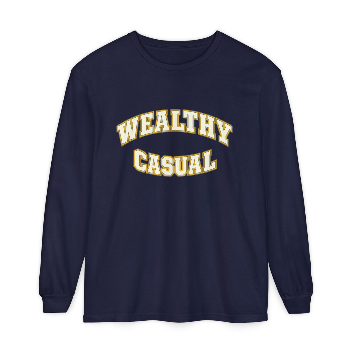 Printed Wealthy Casual Long Sleeve T-Shirt
