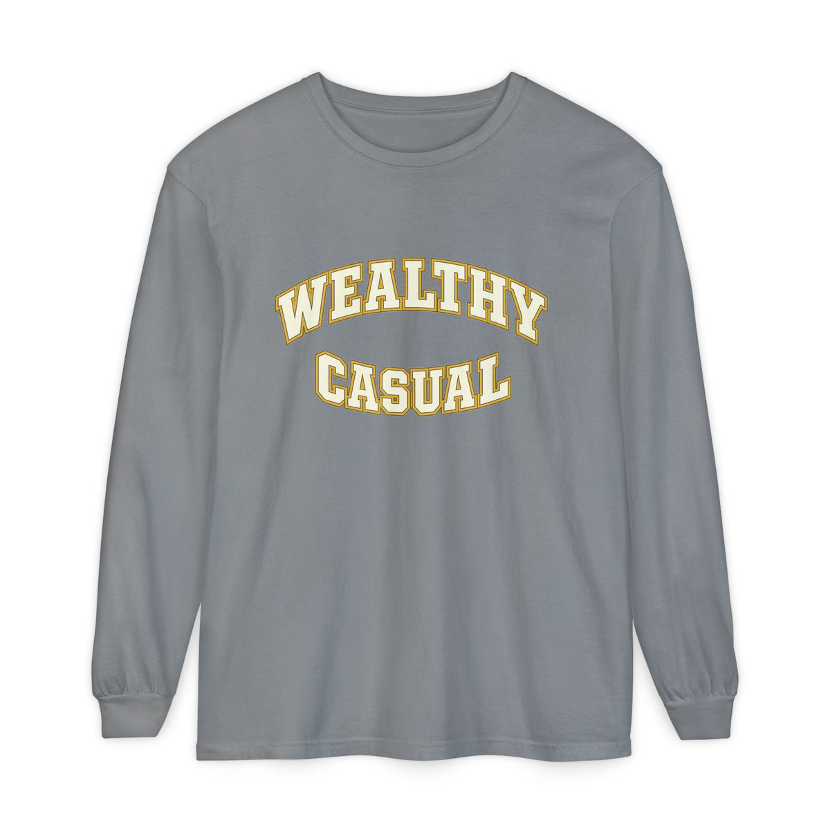 Printed Wealthy Casual Long Sleeve T-Shirt