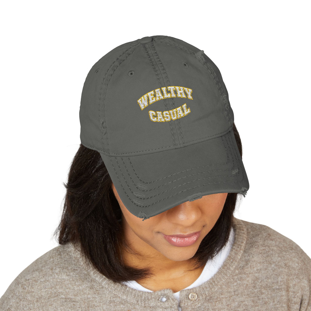 Wealthy Casual Distressed Hat