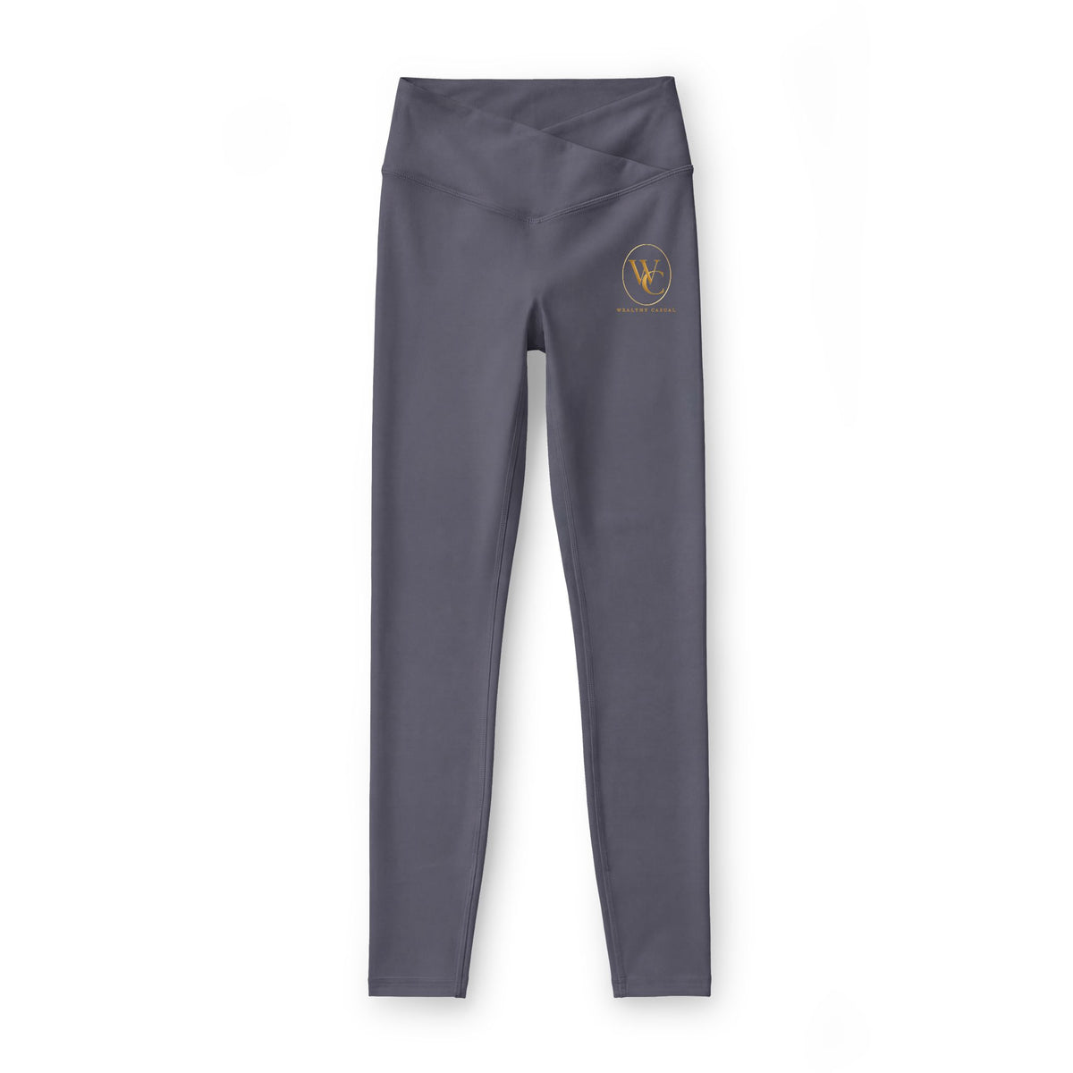 Women’s Black Luxe Leggings with Golden Emblem