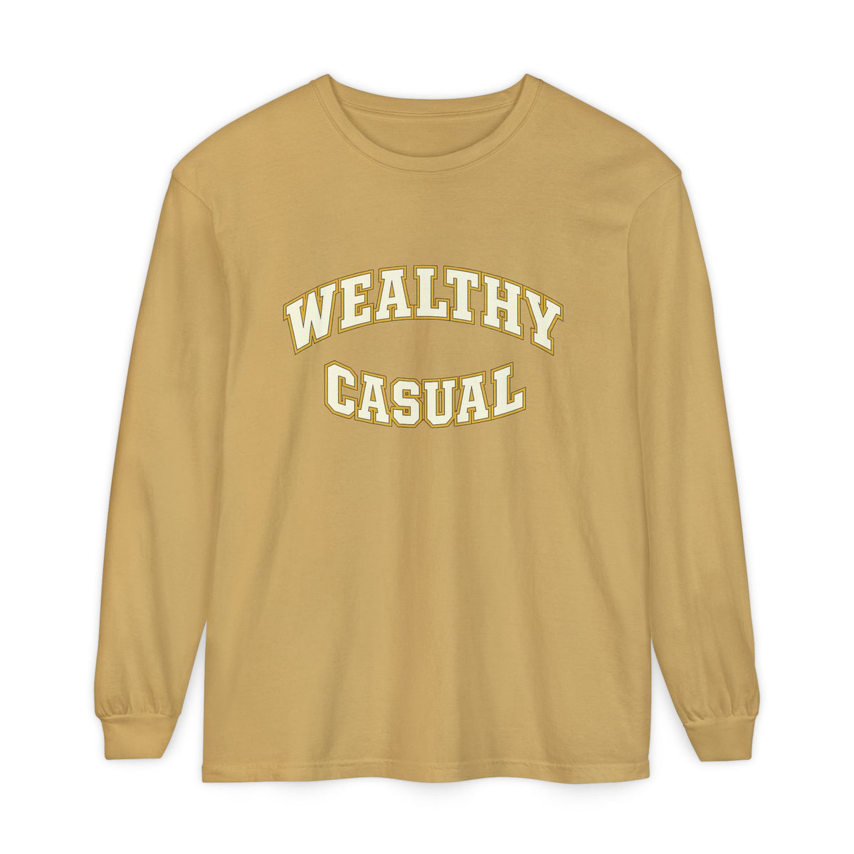 Printed Wealthy Casual Long Sleeve T-Shirt