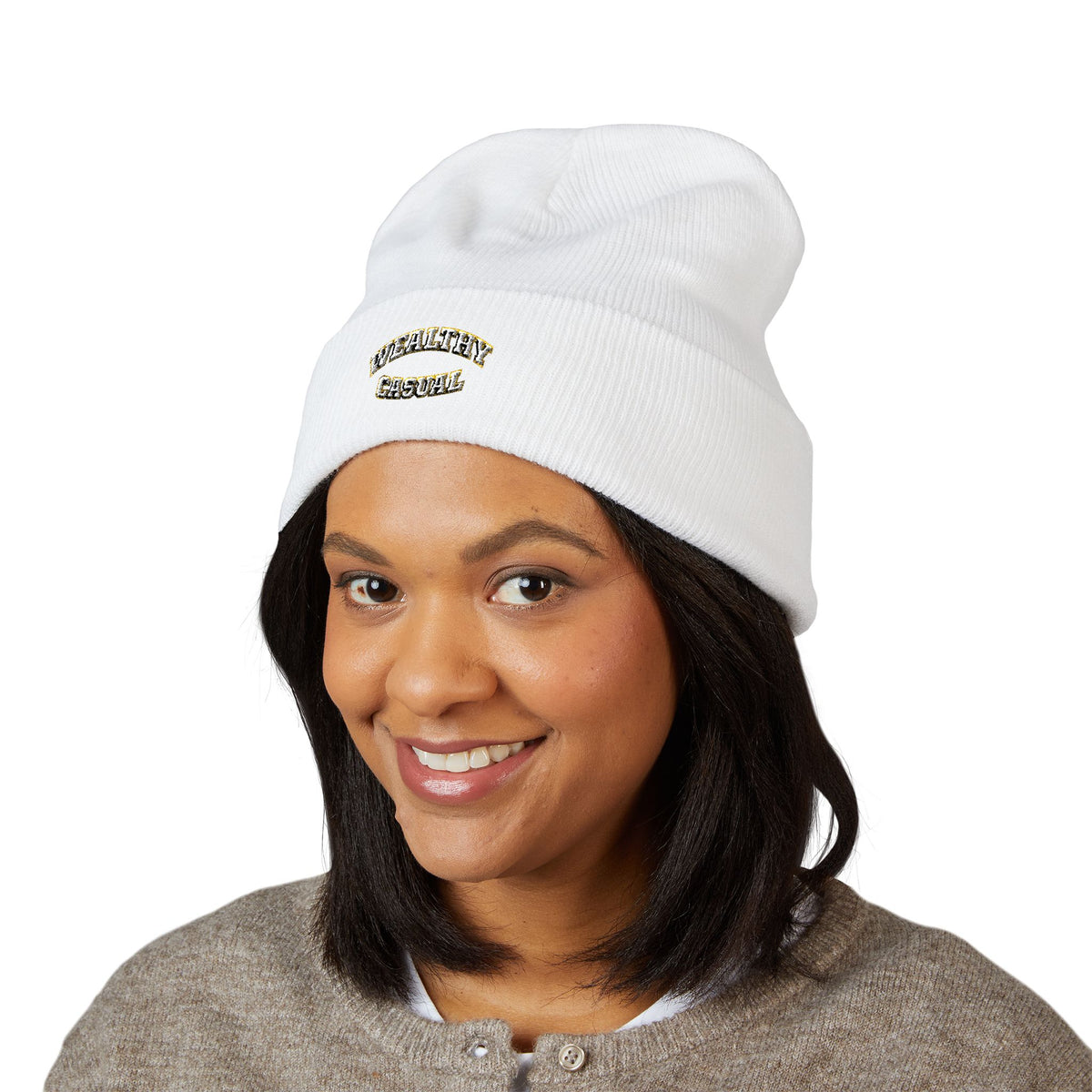 Embroidered Cuffed Beanie