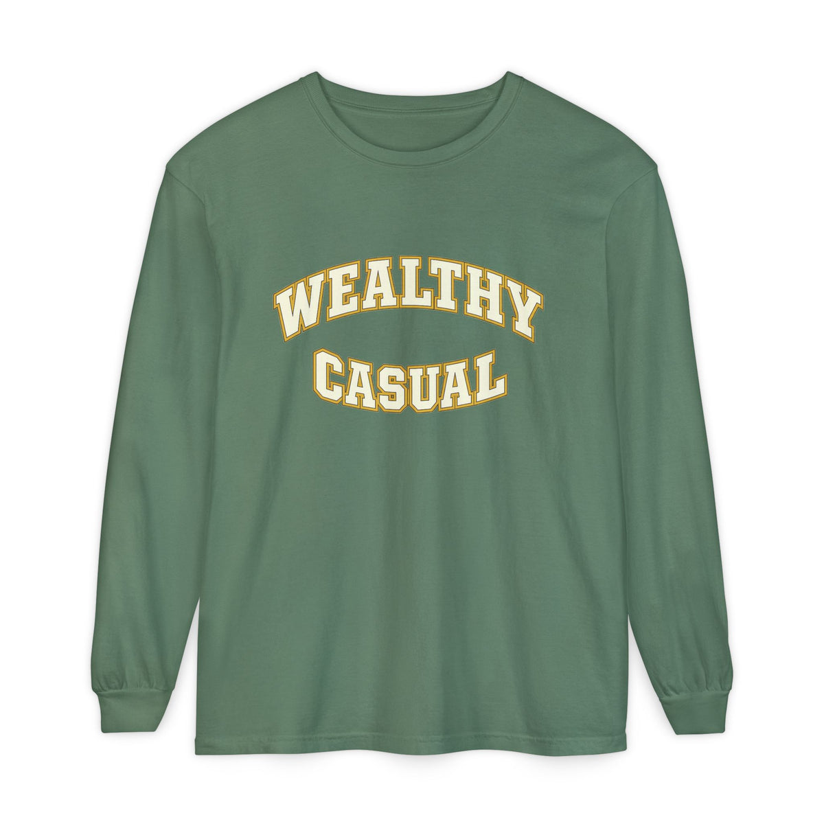 Printed Wealthy Casual Long Sleeve T-Shirt