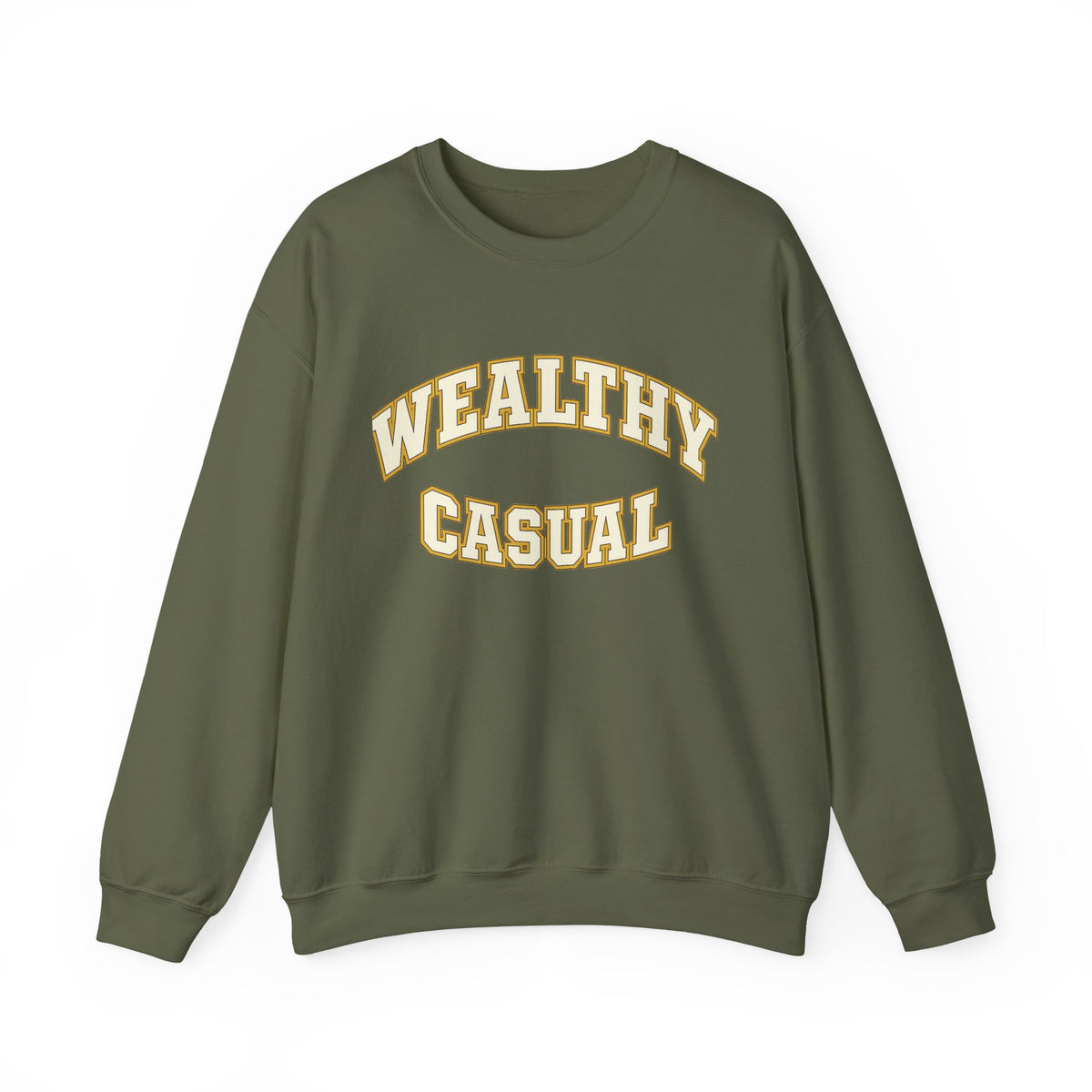 Embroidered Wealthy Casual Text Sweatshirt