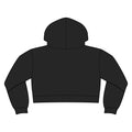Women’s Black Cropped Hoodie with Gold Logo