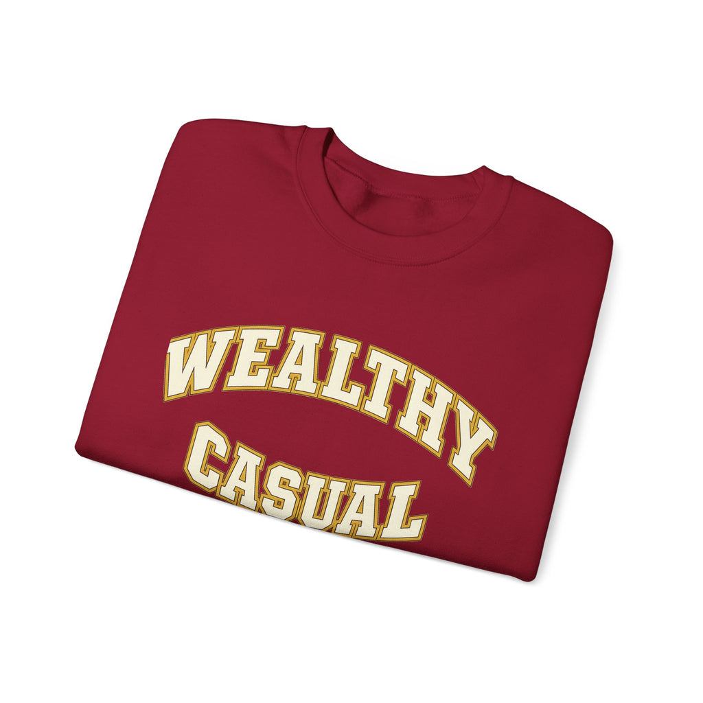 Embroidered Wealthy Casual Text Sweatshirt