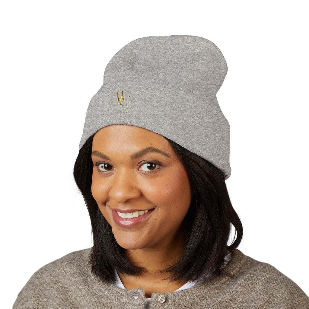 Embroidered Minimalist Cuffed Beanie