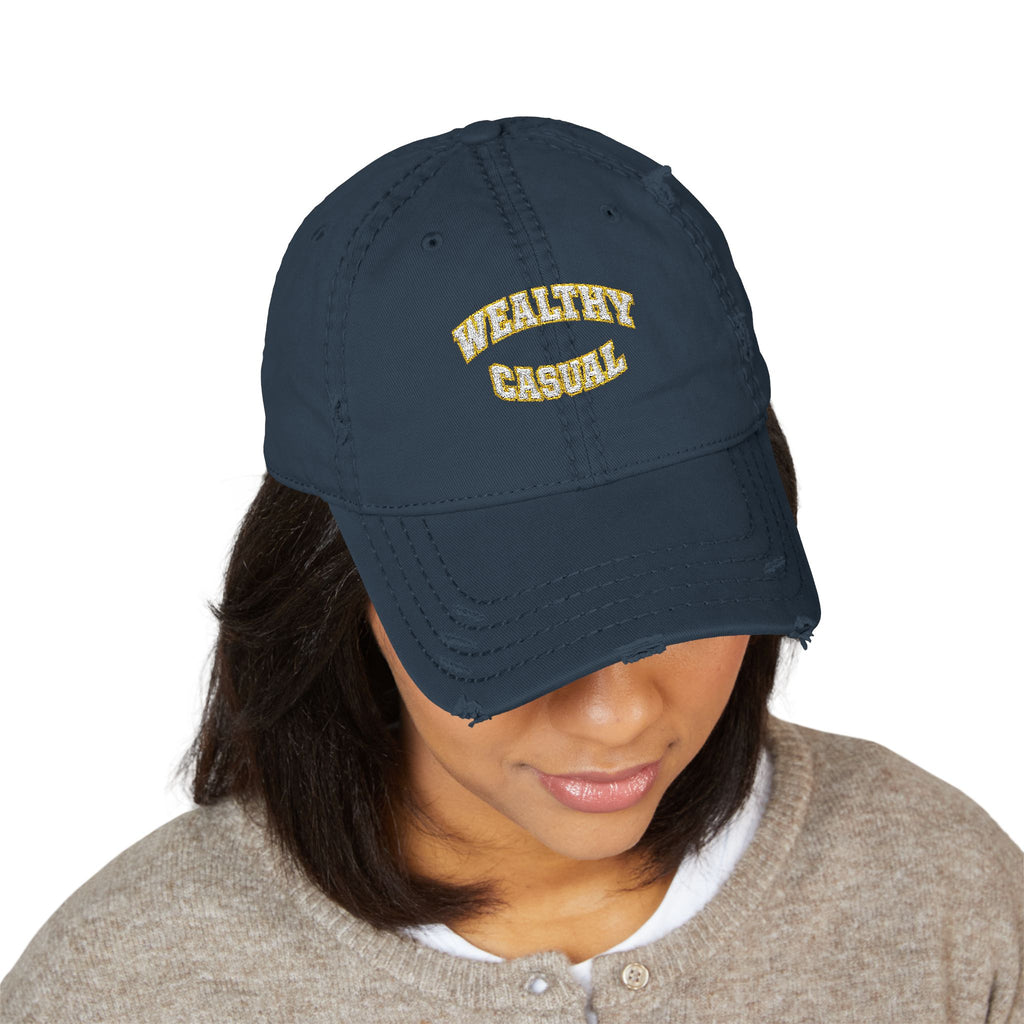 Wealthy Casual Distressed Hat