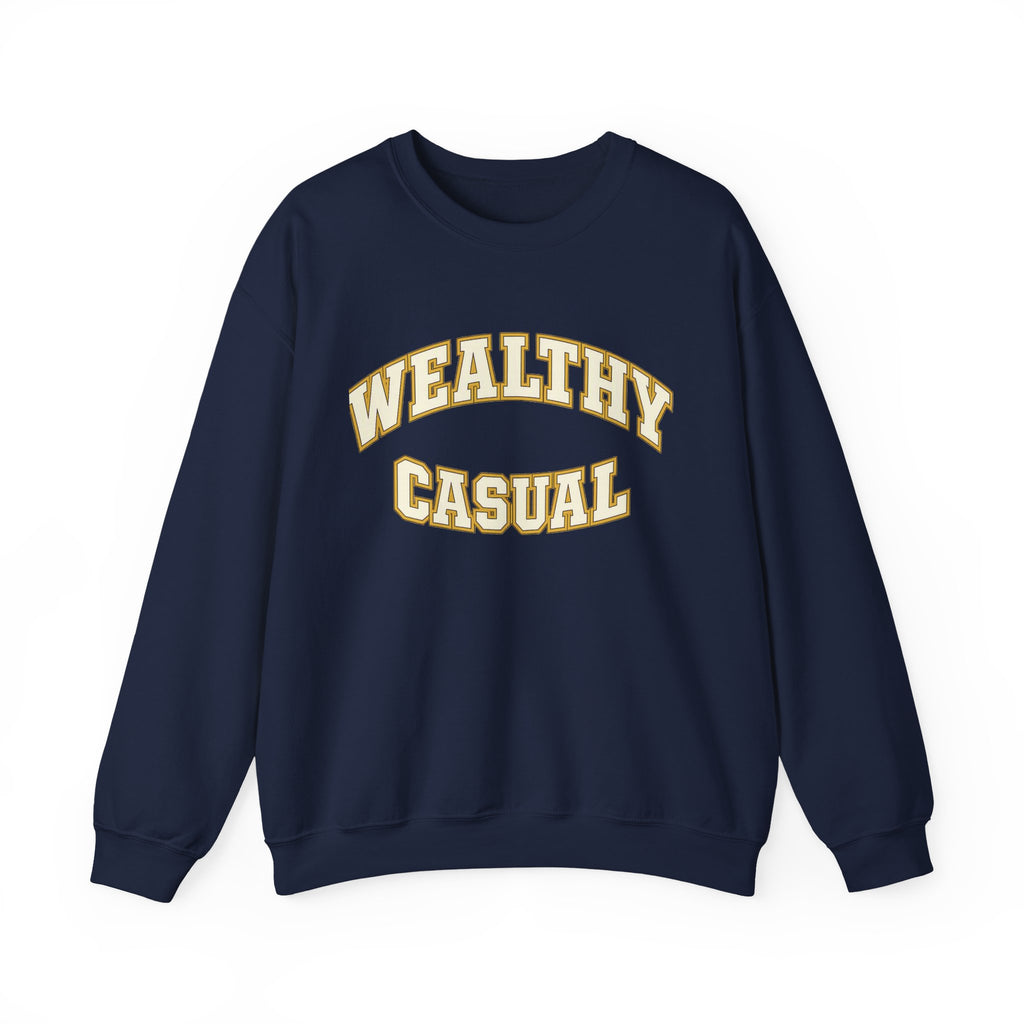 Embroidered Wealthy Casual Text Sweatshirt