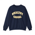 Embroidered Wealthy Casual Text Sweatshirt