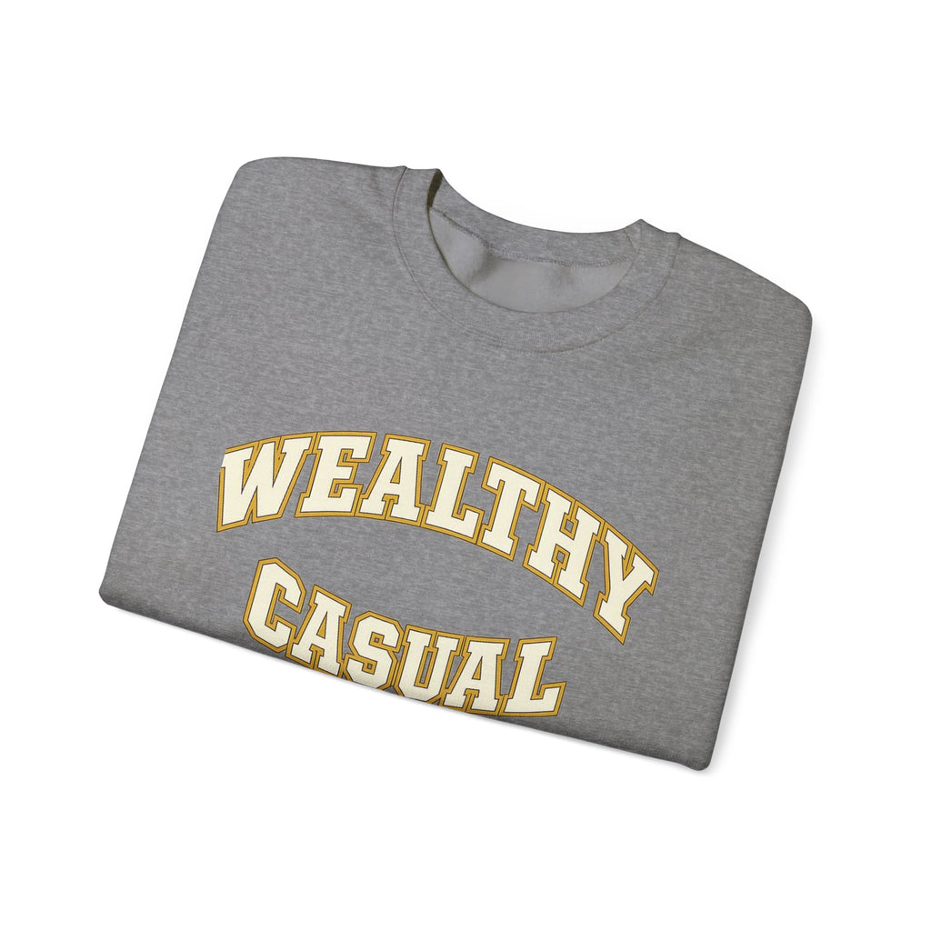 Embroidered Wealthy Casual Text Sweatshirt