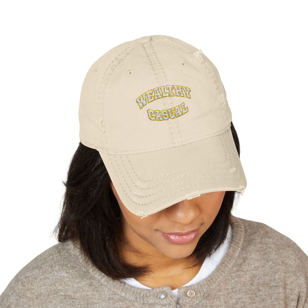 Wealthy Casual Distressed Hat