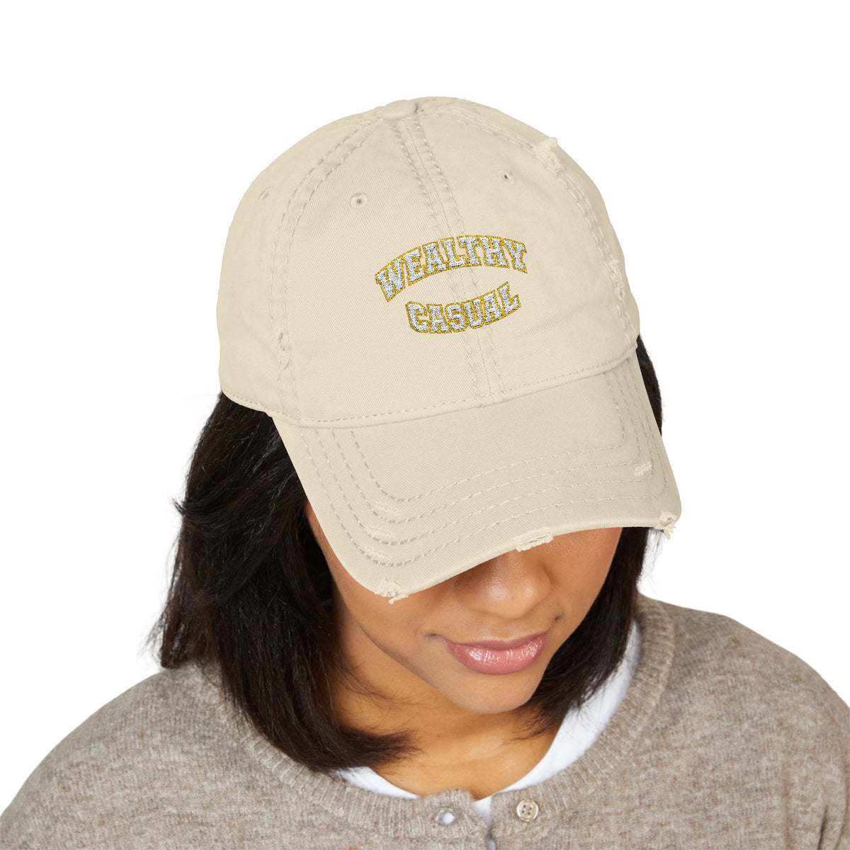 Wealthy Casual Distressed Hat