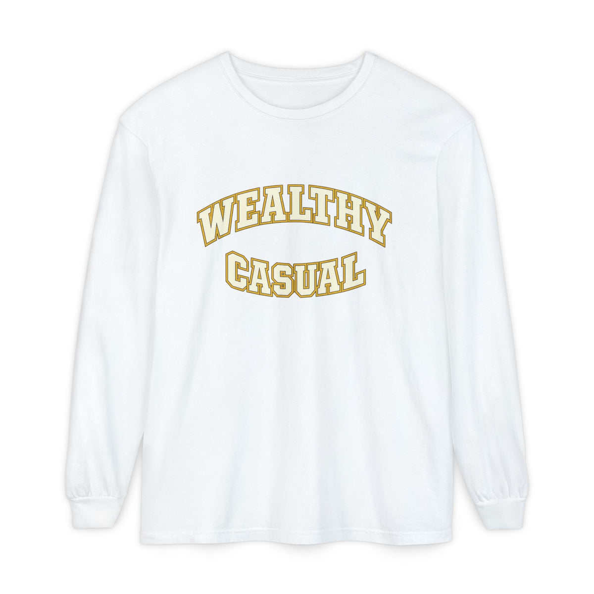 Printed Wealthy Casual Long Sleeve T-Shirt
