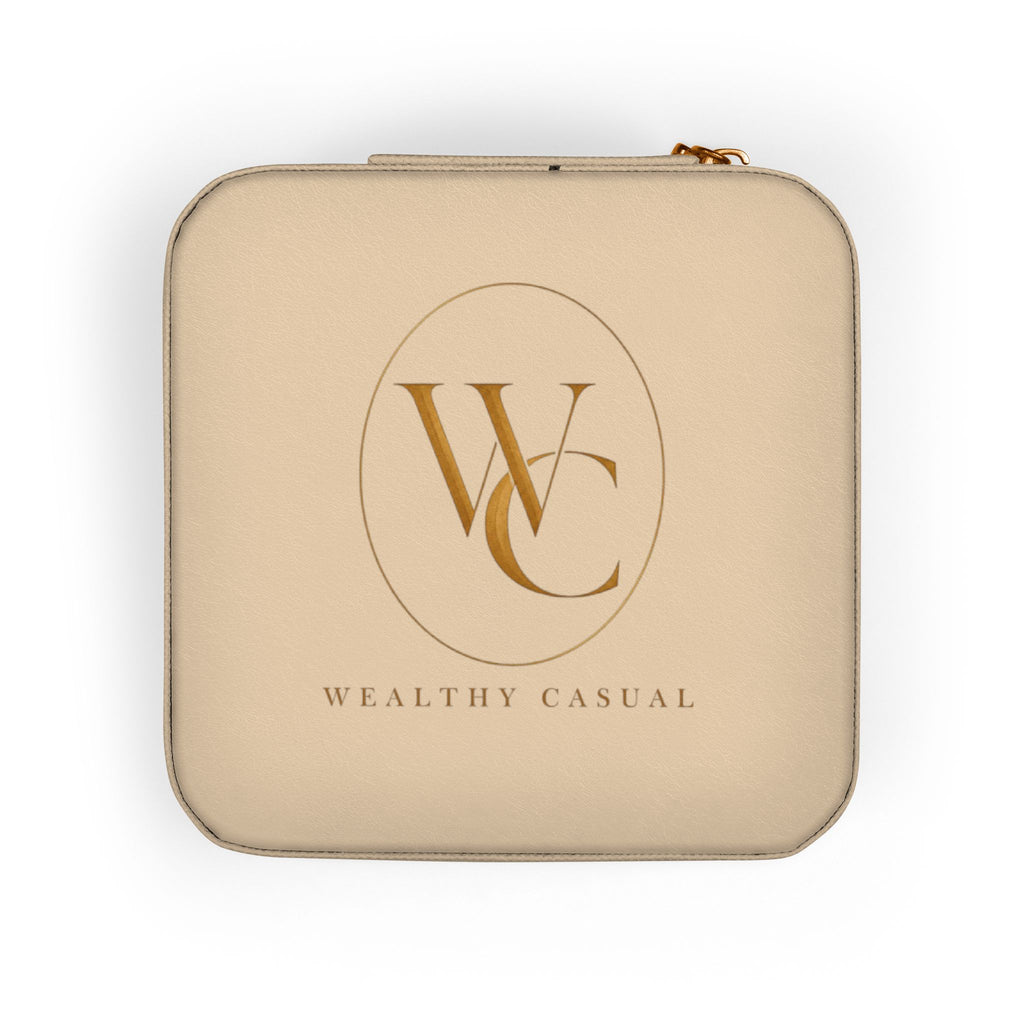 Minimalist Jewelry Travel Case with Ring and Earring Compartments