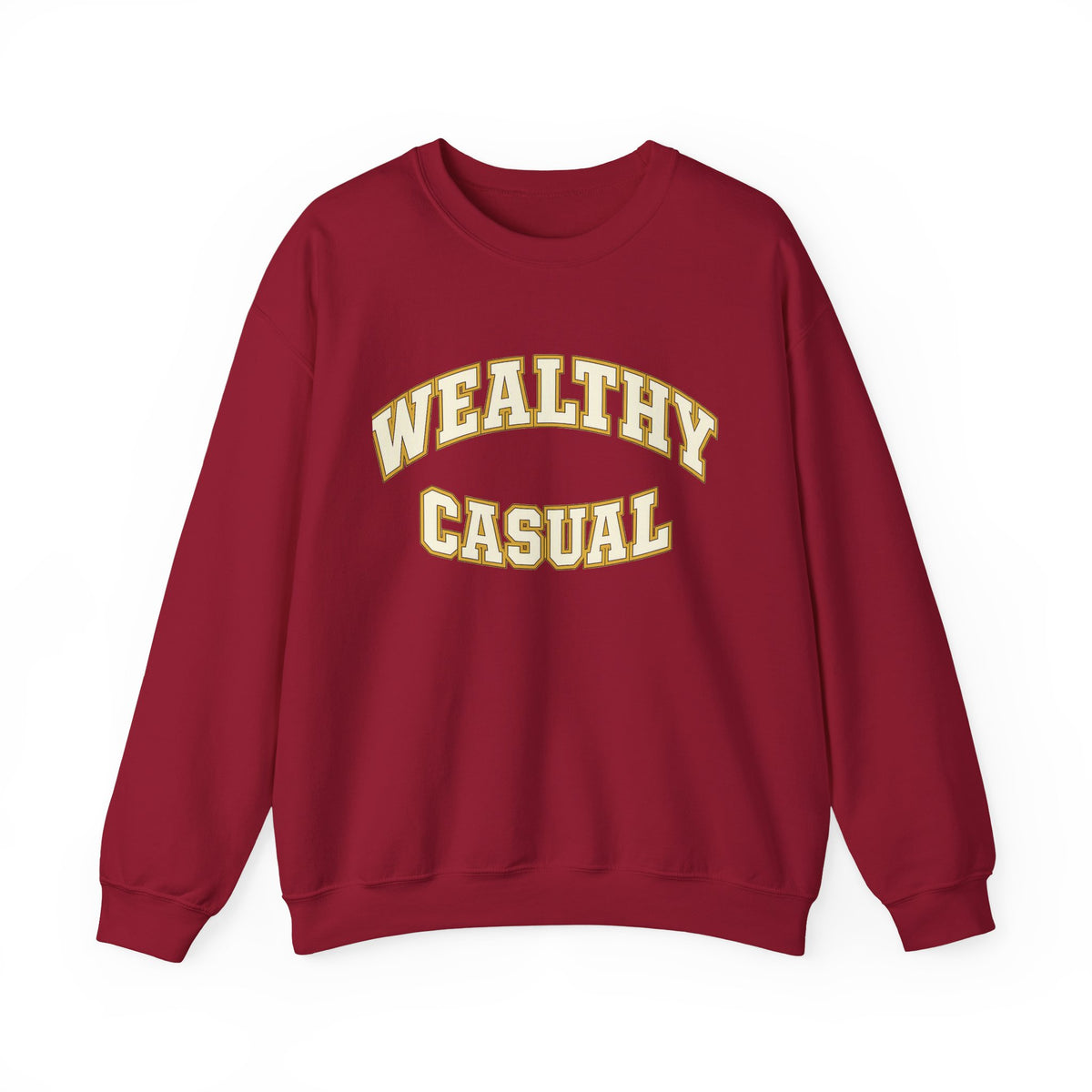 Embroidered Wealthy Casual Text Sweatshirt