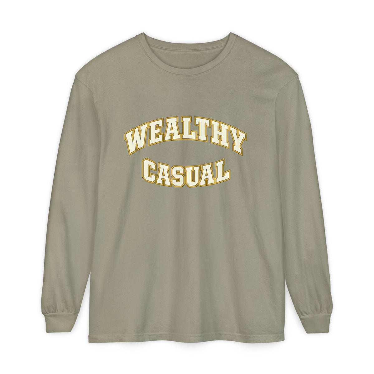 Printed Wealthy Casual Long Sleeve T-Shirt