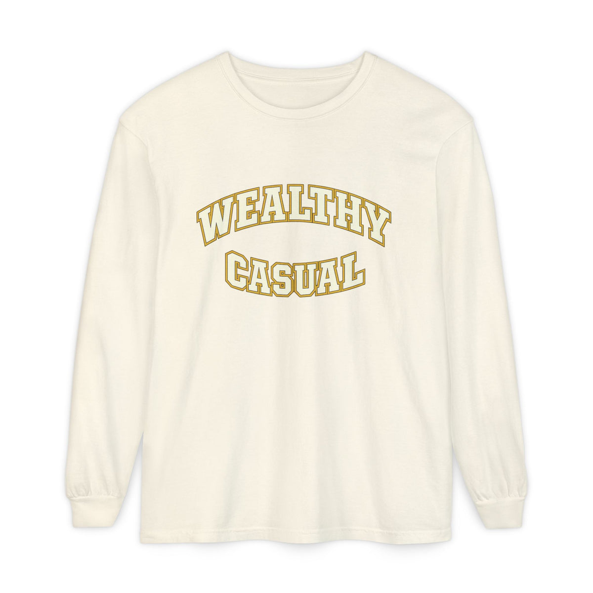 Printed Wealthy Casual Long Sleeve T-Shirt