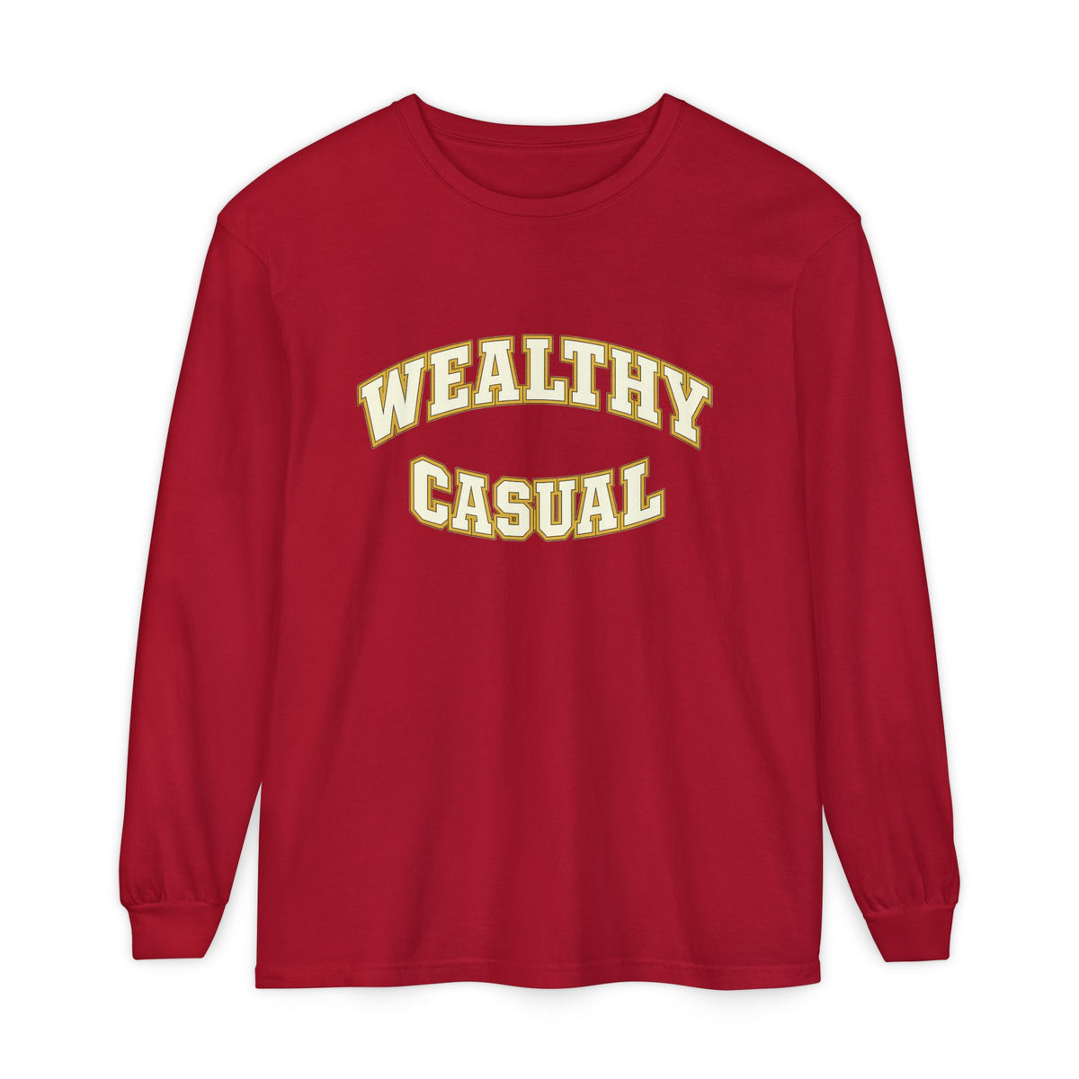 Printed Wealthy Casual Long Sleeve T-Shirt