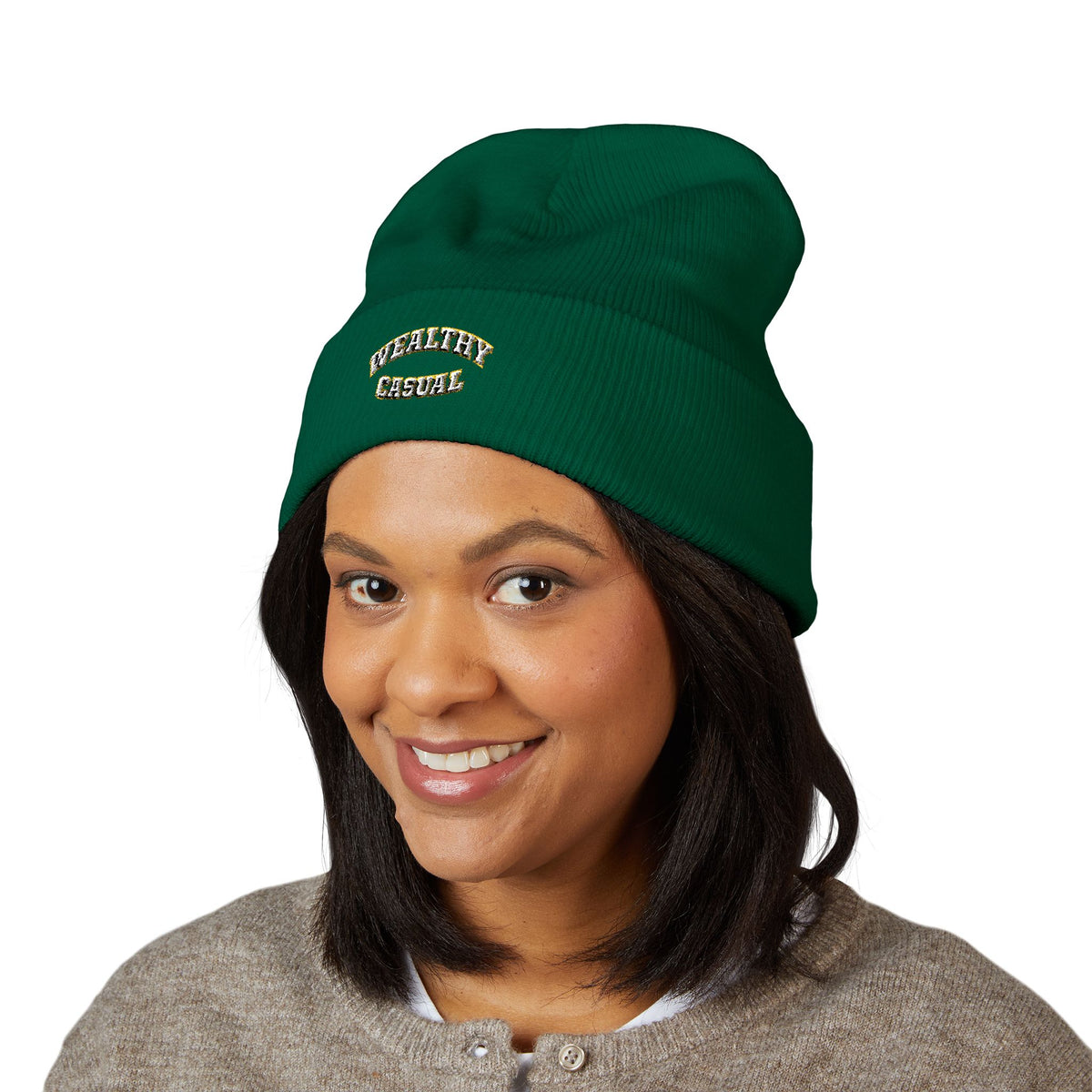 Embroidered Cuffed Beanie